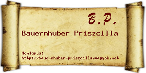 Bauernhuber Priszcilla névjegykártya